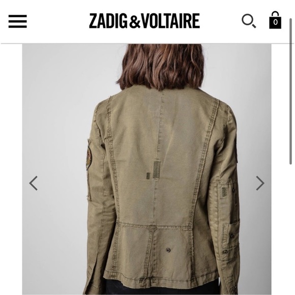 Zadig & Voltaire Virginia Grunge Military Jacket - Picture 2 of 7